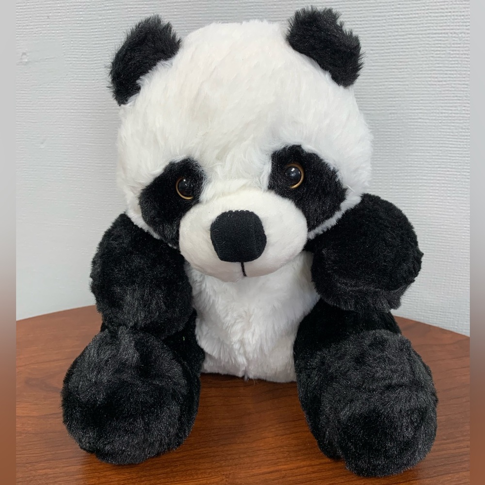 NEW-Plush Panda Bear Toy - Black and White